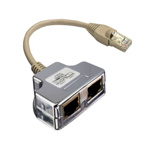 Y-Adapter, 2 Ethernet ports, shielded